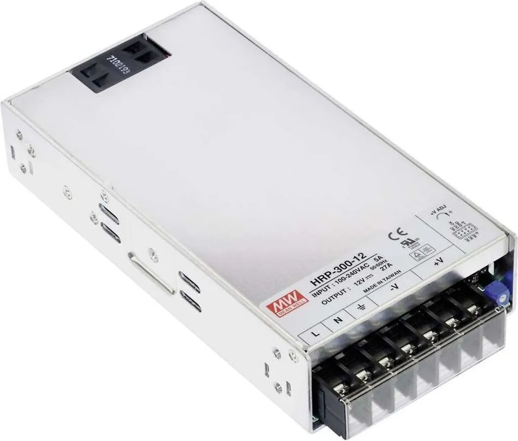 Source de courant 12V pour automatismes industriels Mean Well HRP-300