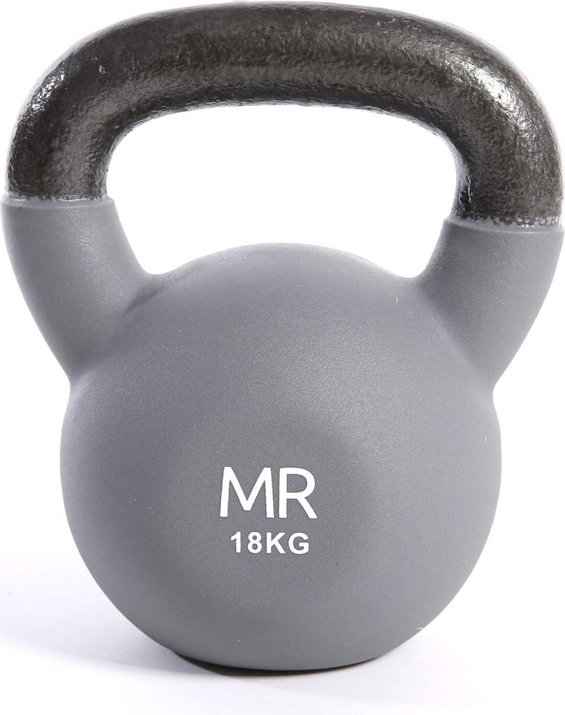 Rebecca Mobili Kettlebell Fitness Gewicht Grau Gusseisen Kraftsport Heim 18 kg