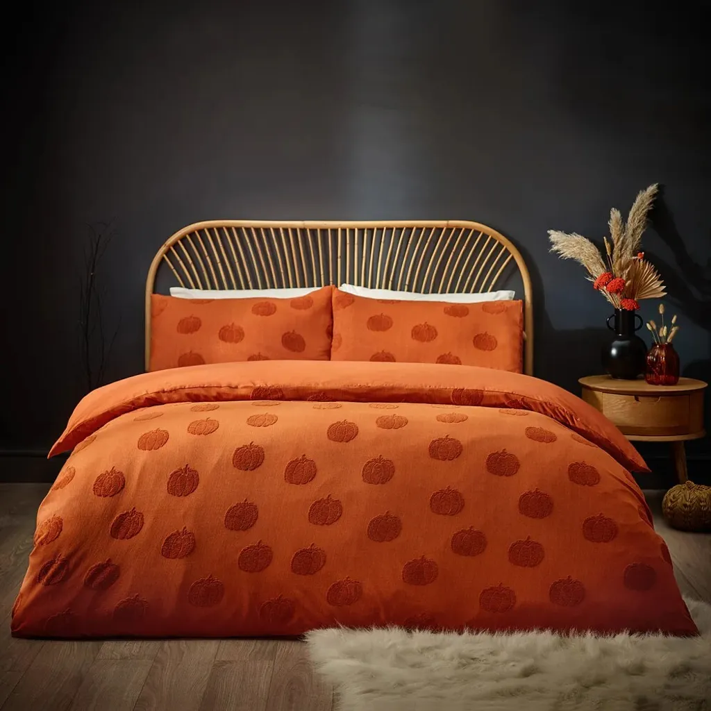 Set Letto Superking Furn Pumpkin Spice: Cotone Tufted di Alta Qualità
