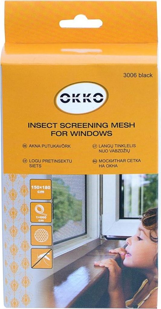 Fliegengitter für Fenster 150x180cm Insektenschutz Mücken Fliegen Mückenschutz
