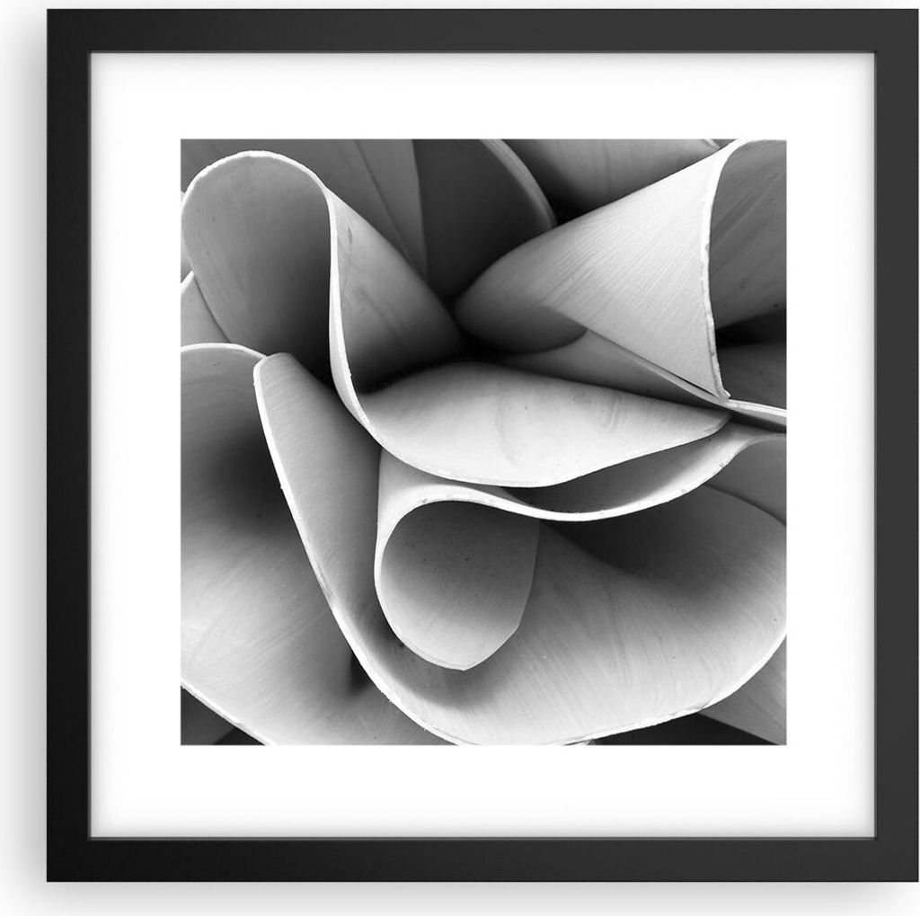 Gerahmtes Poster - Schwarzer Rahmen - Material Ornament Stück - 30x30 cm - Wand Bild - Wanddeko - Wandbilder - Kunstposter - Wandposter - Bilderra...