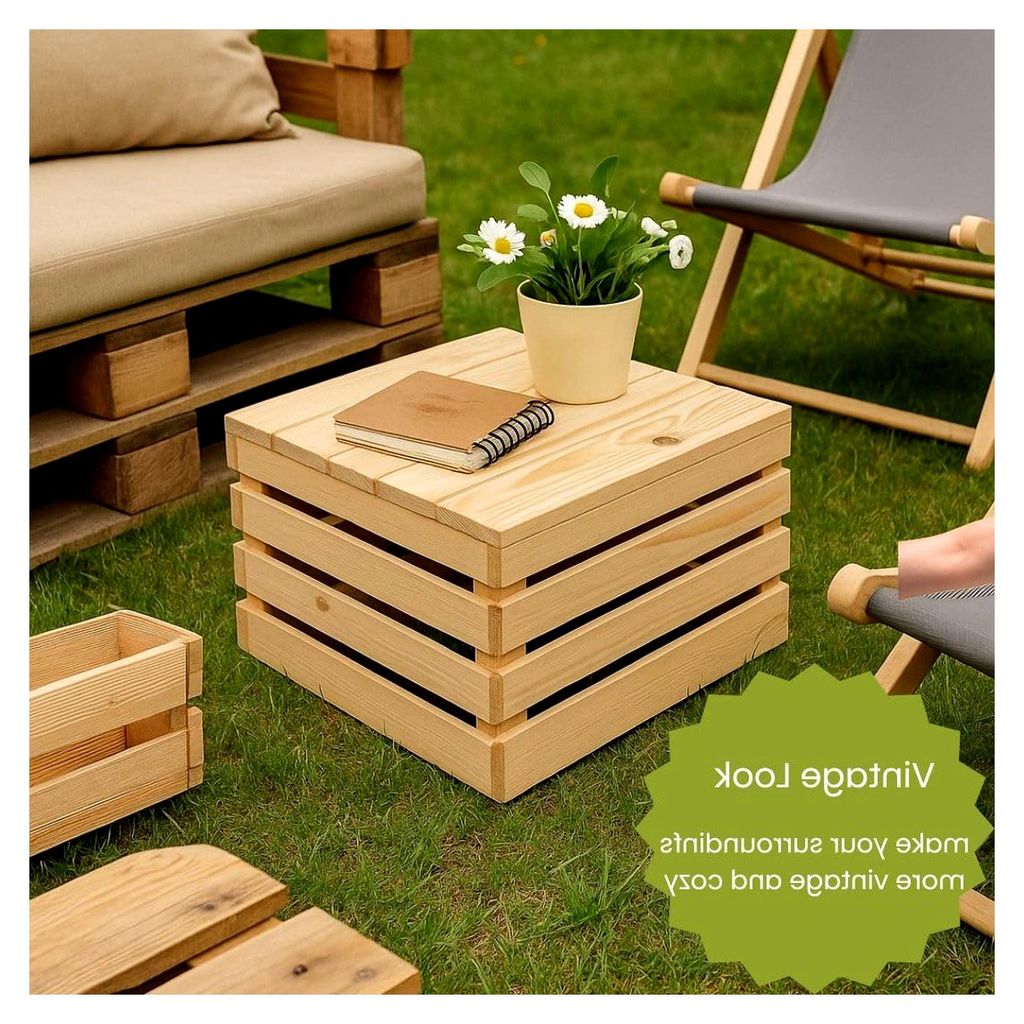 Große Holzkiste - unbehandeltes Naturholz im Vintage-Design - 50x40x30cm - 1 Stück - Stapelbare Obstkisten für Aufbewahrung und Dekoration - Reg...