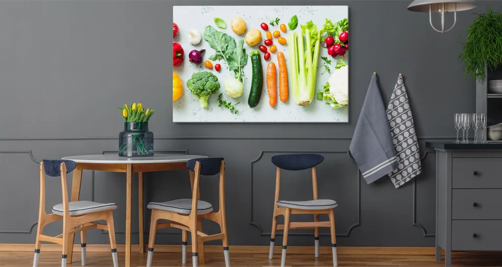Offerta Quadro 120x80 Pomodori Colorati Tela Canapa XXL Stampa Casa - 2