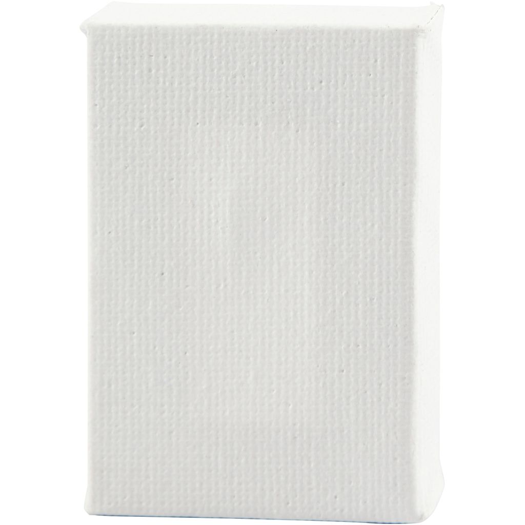 Creativ Company Mini-Leinwand, Größe 6x4x1 cm, weiß, 2 Stück 1 Karton