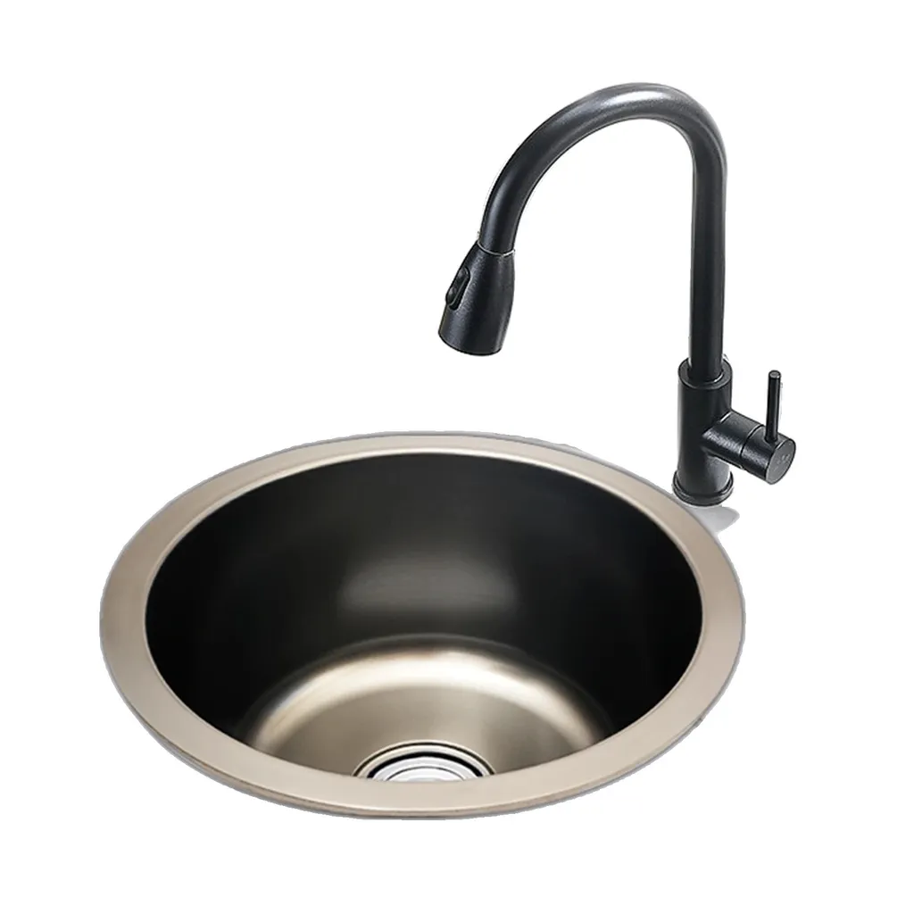 Lavello Cucina Circolare Acciaio Spazzolato - Design Anti-Rumore