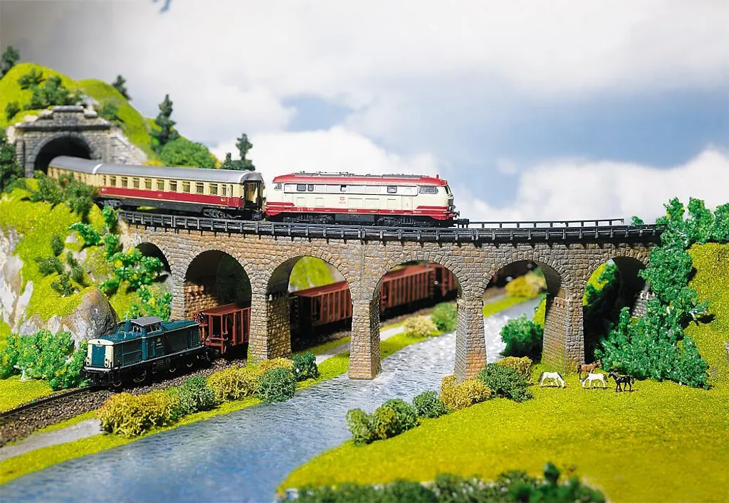Faller 222586 Ponts à Viaducs Courbes Époque I pour Modélisme N 1:160