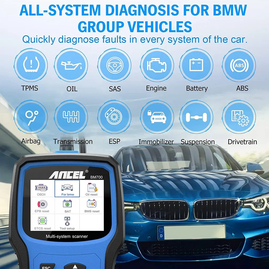 Scanner OBD2 Multi-système avec Réinitialisation EPB SAS et Airbag - 2