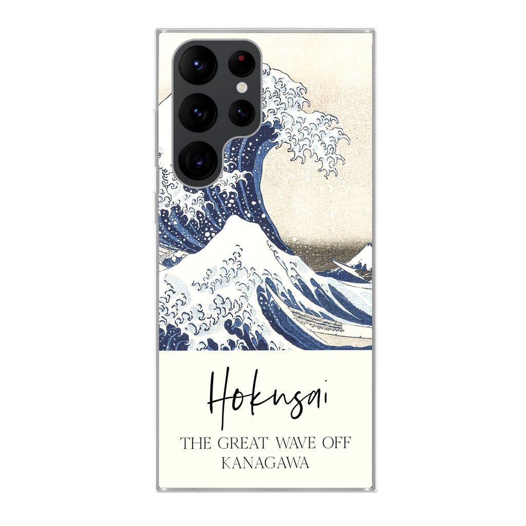 MuchoWow Handyhülle Schutzhülle Hülle für Samsung Galaxy S22 Ultra Die große Welle von Kanagawa - Katsushika Hokusai Silikon Softcase Handy ...