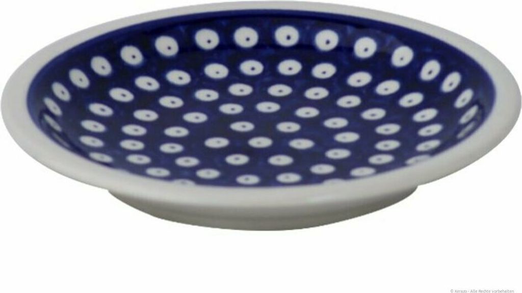 Original Bunzlauer Keramik Teller Kuchenteller Dessertteller flach Ø17,4 cm im Design 42