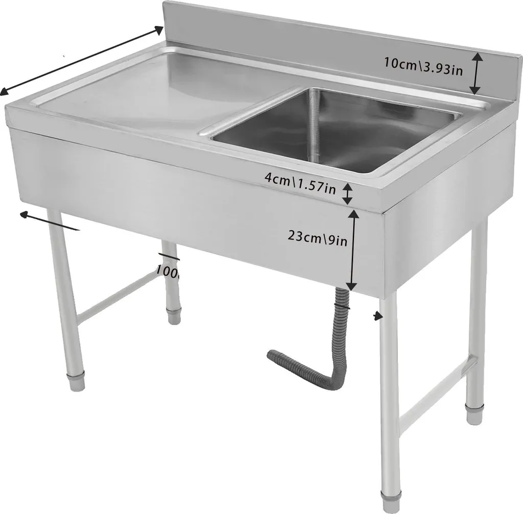 Vasque sur colonne design en inox gris clair pour salle d'eau chic 45cm