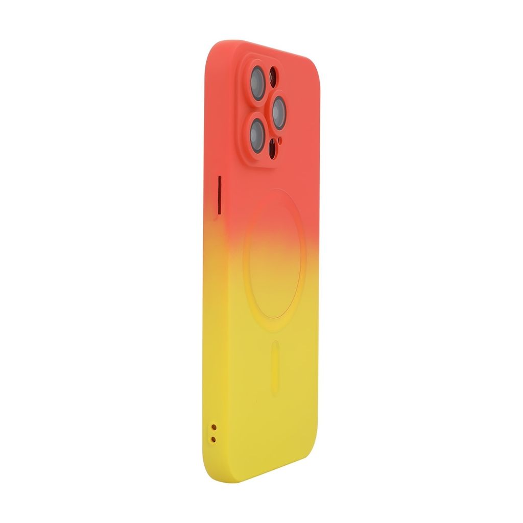 Für Apple iPhone 16 Pro MagSafe Silikon Hülle Linsenschutz Regenbogen-Design
