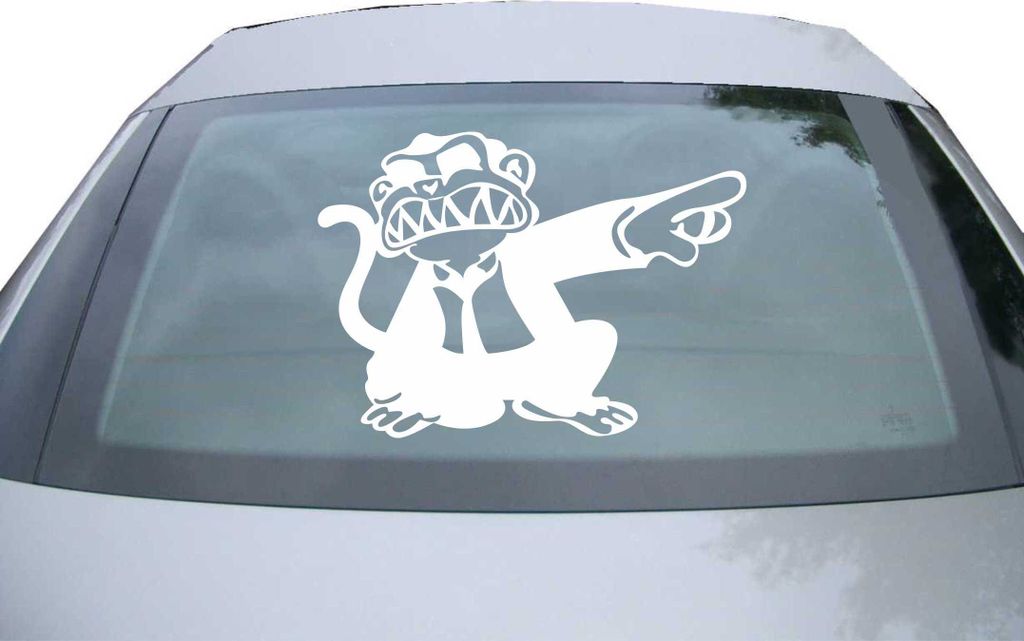Indigos UG - Aufkleber Heckscheibe & Motorklappe DE6189 - weiß - 600x428 mm - tribale - Auto Scheiben Fenster Heckklappe Tuning Racing JDM - Die cut