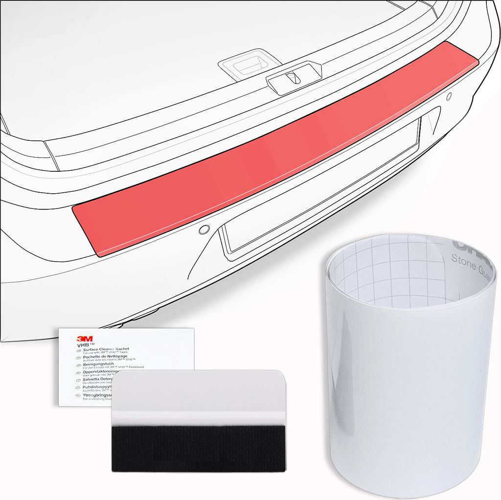 Ladekantenschutz Folie Lackschutzfolie passend für VW Tiguan 3 Typ CT1 2024-, Farbe:Transparent