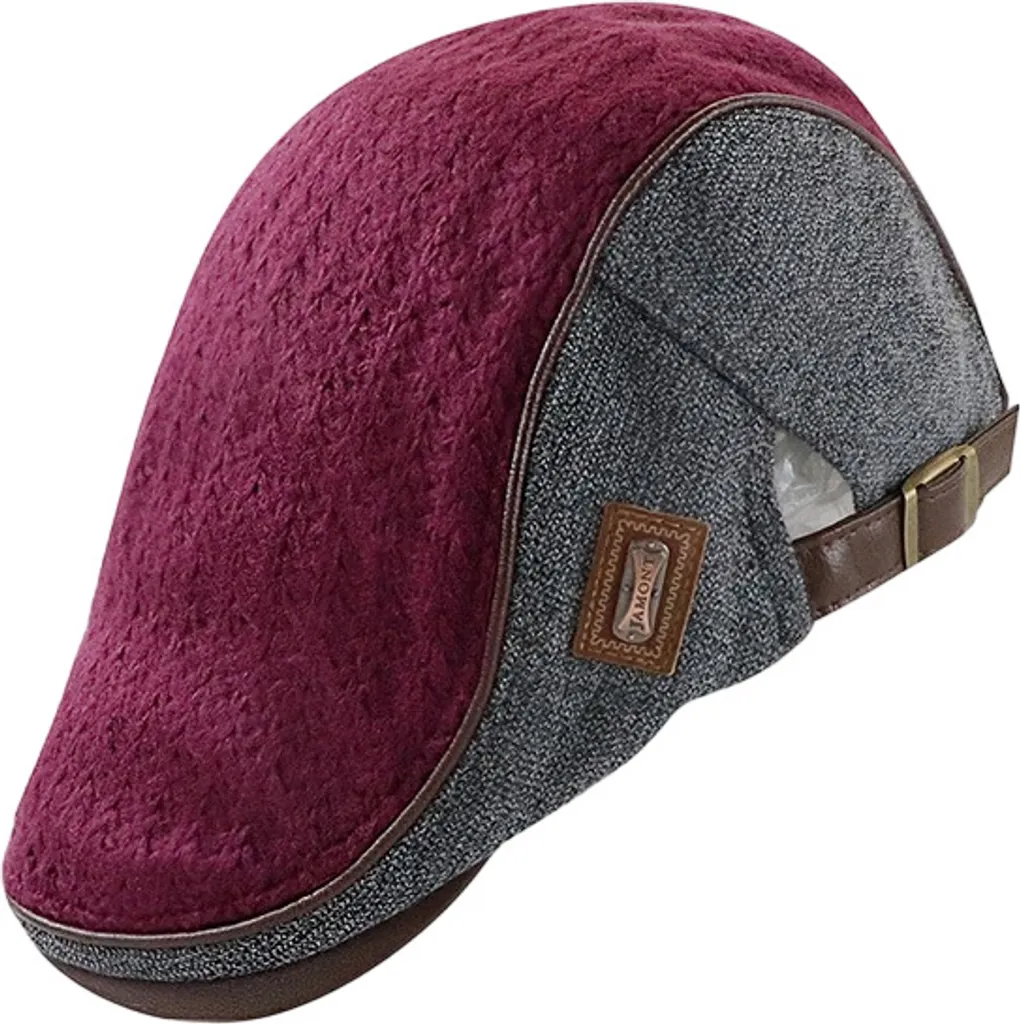 Berretto Uomo con Visiera Bordeaux Wesley KP26082 | Design Esclusivo