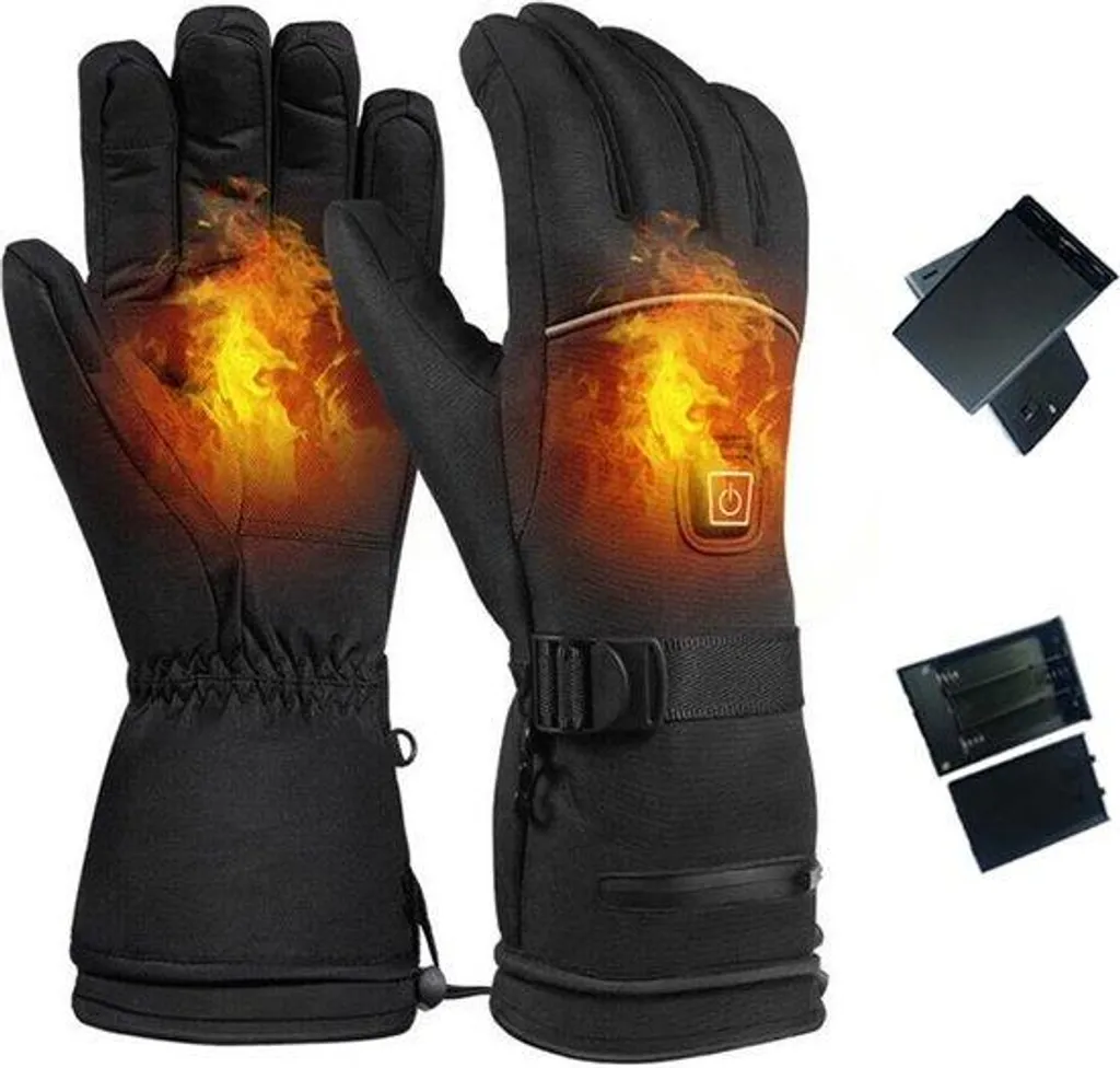 Gants chauffants réglables 3 positions avec membrane textile hydrofuge