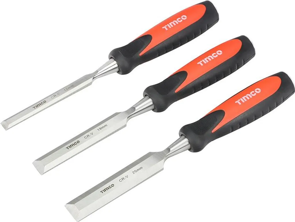 Set de ciseaux à bois biseautés Timco pour sculpter et tailler le bois