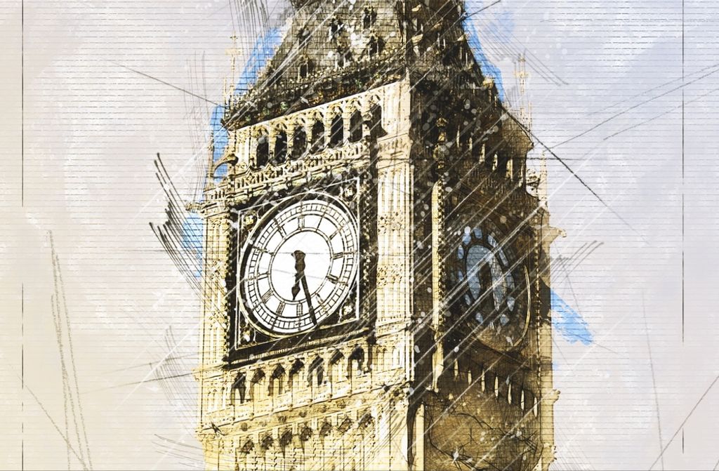 hansepuzzle 63946 - Big Ben Puzzle, 500 Teile, Hintergründe, 46,0 x 30,0cm mit hochwertiger Aufbewahrung, Kartonbox und wiederverschließbarem Beutel