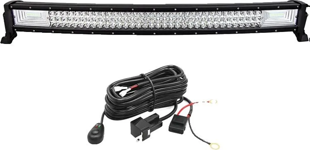 Barre lumineuse à LED incurvée 32 pouces avec kit de câblage complet