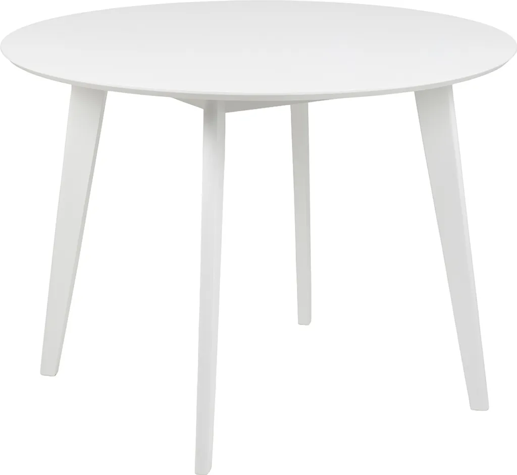 Table à manger gain de place Smuk Anakin Blanche Ø 105 cm - Espace Optimisé