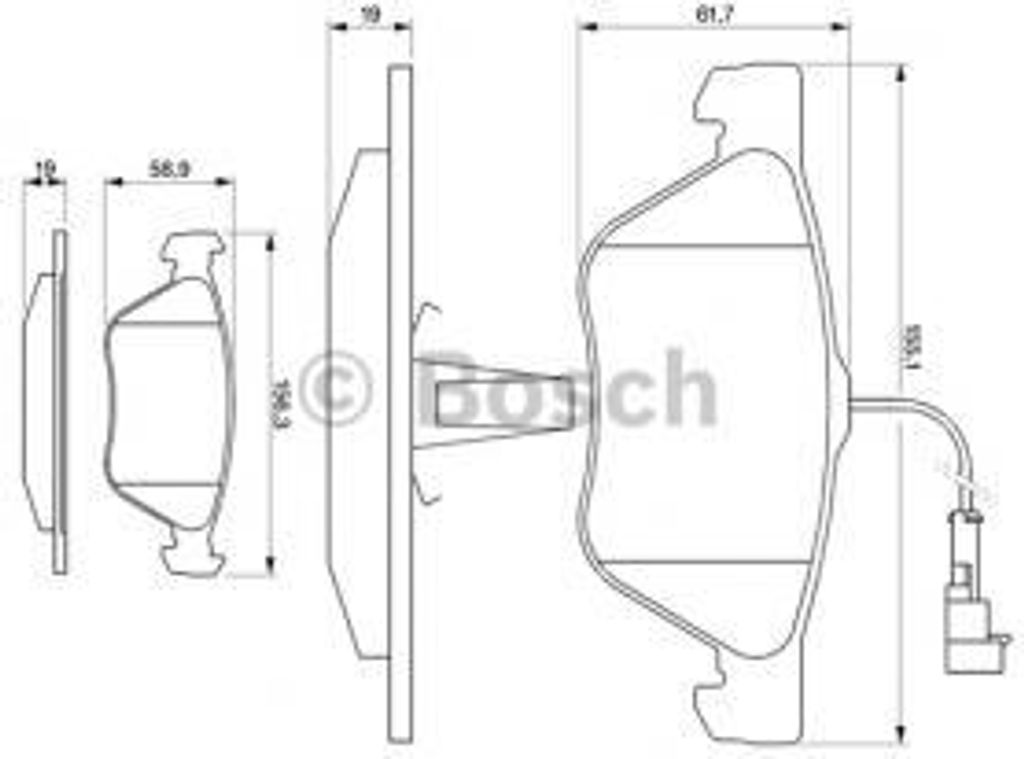 Bosch Bremsbelagsatz, Scheibenbremse 0 986 494 004
