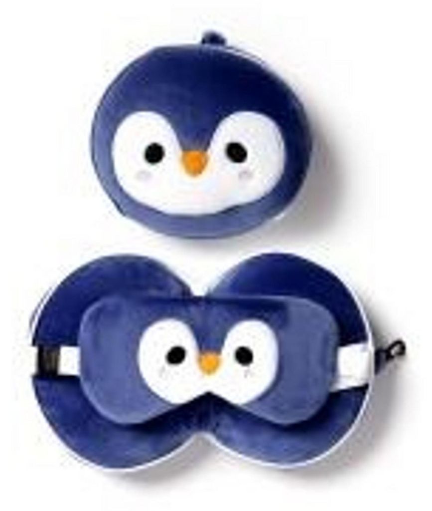 Relaxeazzz Plüsch Pinguin Reisekissen & Schlafmaske Produktbild 