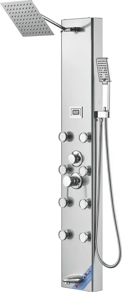 Système de douche effet pluie en acier inox pour rénovation salle de bain