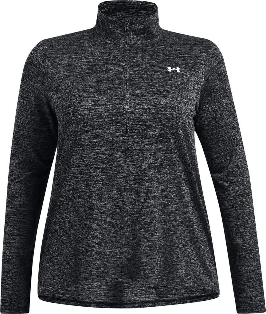 Under Armour Tech 1/2 Zip - Twist&-Pnk - black, Größe:1X