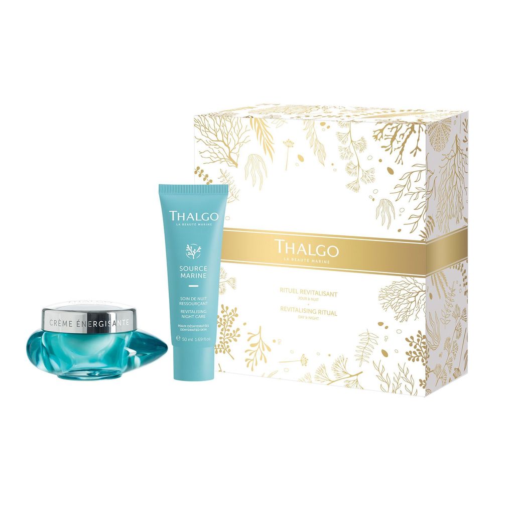 THALGO Marine Diamanten Spirulina Boost 2.0 I Source Marine Geschenkset Weihnachten Vitalisierende Creme + Revitalisierende Nachtcreme