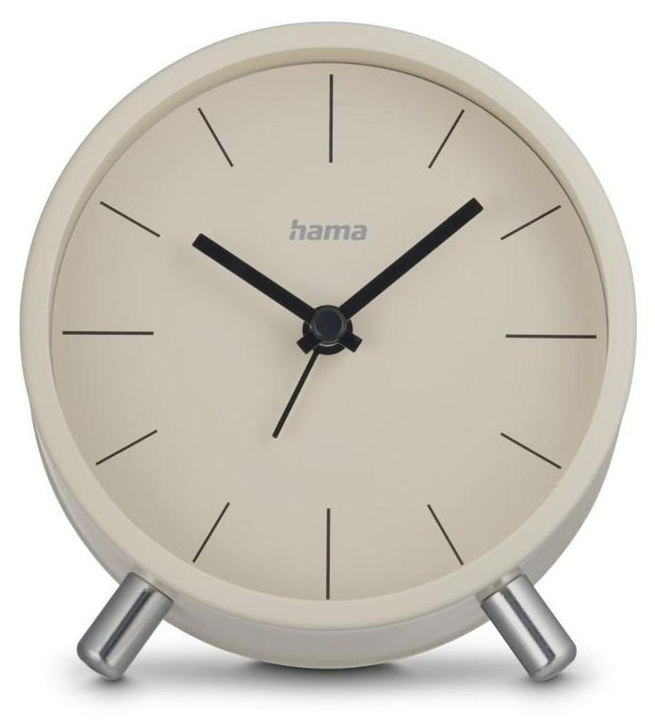 Hama Funkwecker Flores, analog, ohne Ticken, Grau/Beige Immagine del prodotto 