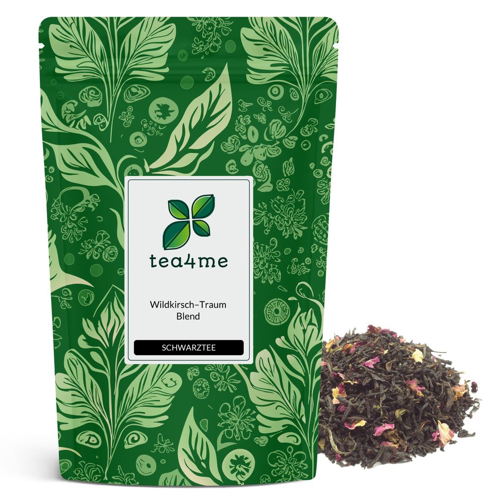 tea4me Wildkirsch-Traum Schwarztee mit Kirsche-Geschmack