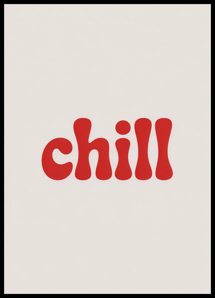 Poster 50x70cm Motivational Affirmation Retro Vintage Für Wohnzimmer Chill