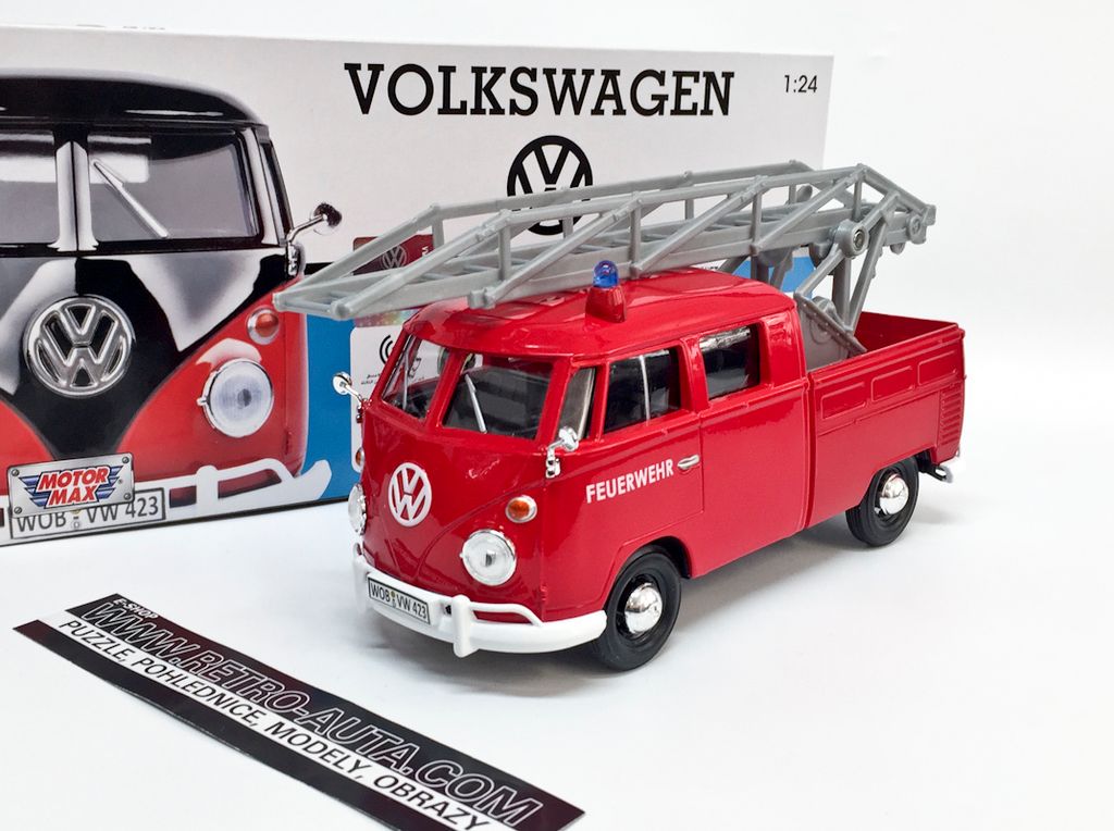 Volkswagen T1 Doka FEUERWEHR (FIREFIGHTERS) MOTORMAX 1:24 Produktbild 