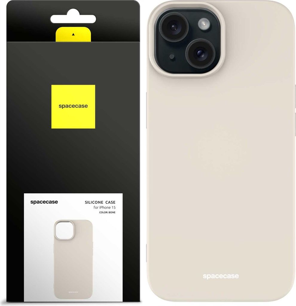 Spacecase Silikonhülle iPhone 15 Knochen