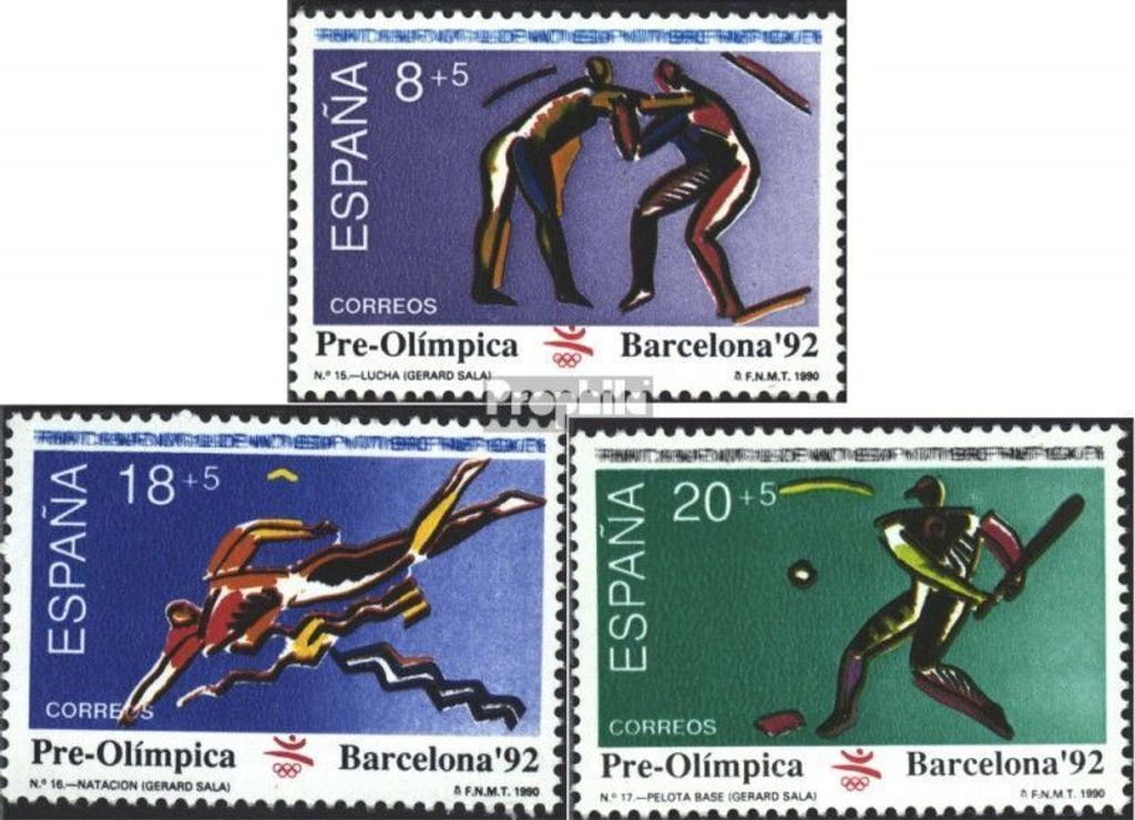 Briefmarken Spanien 1990 Mi 2953-2955 (kompl.Ausg.) postfrisch Sondermarken
