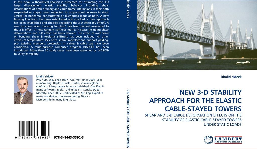 New 3-D Stability Approach For The Elastic Cable-Stayed Towers