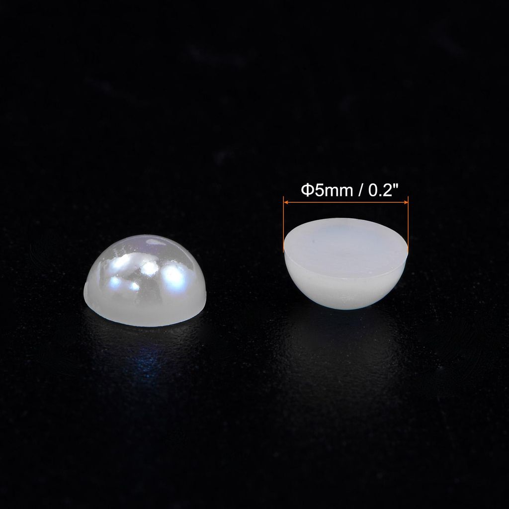 200 Stš¹ck ABS Halbe Perlen 5mm Harz Flache Rš¹ckenperlen Gl?nzende Imitation Perle fš¹r DIY Handwerk Schuhe Hochzeit Weihnachten Foto Rahmen...