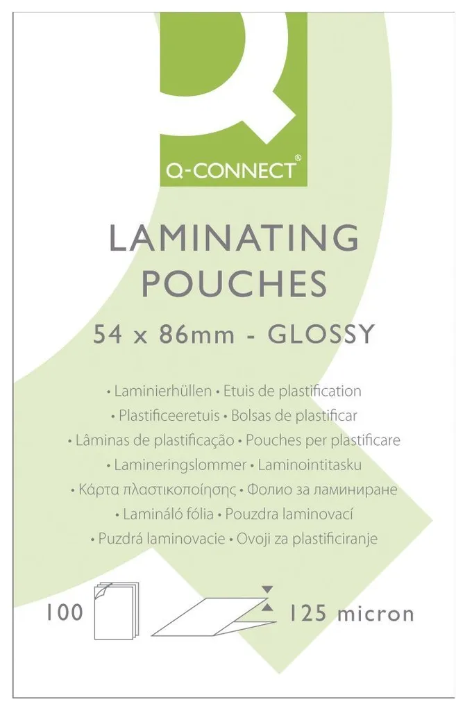 Q-Connect® KF01203 Tasca in foil - Carta di credito, 54 x 86 mm, 125 mym, 100 pezzi