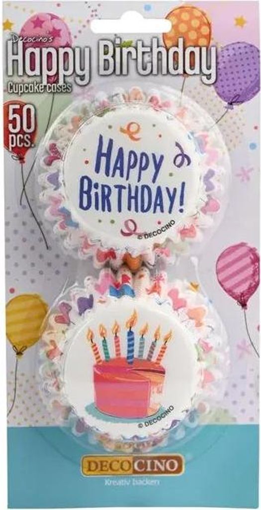 Muffinförmchen Happy Birthday 50 Stück