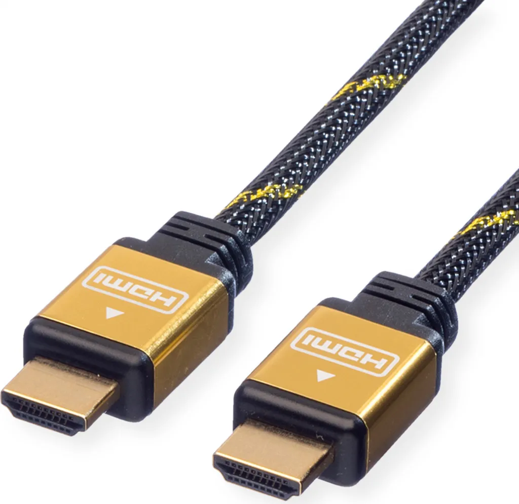 ROLINE 11.04.5500 Cavo HDMI 1,5 m HDMI Tipo A (Standard) Nero, Oro