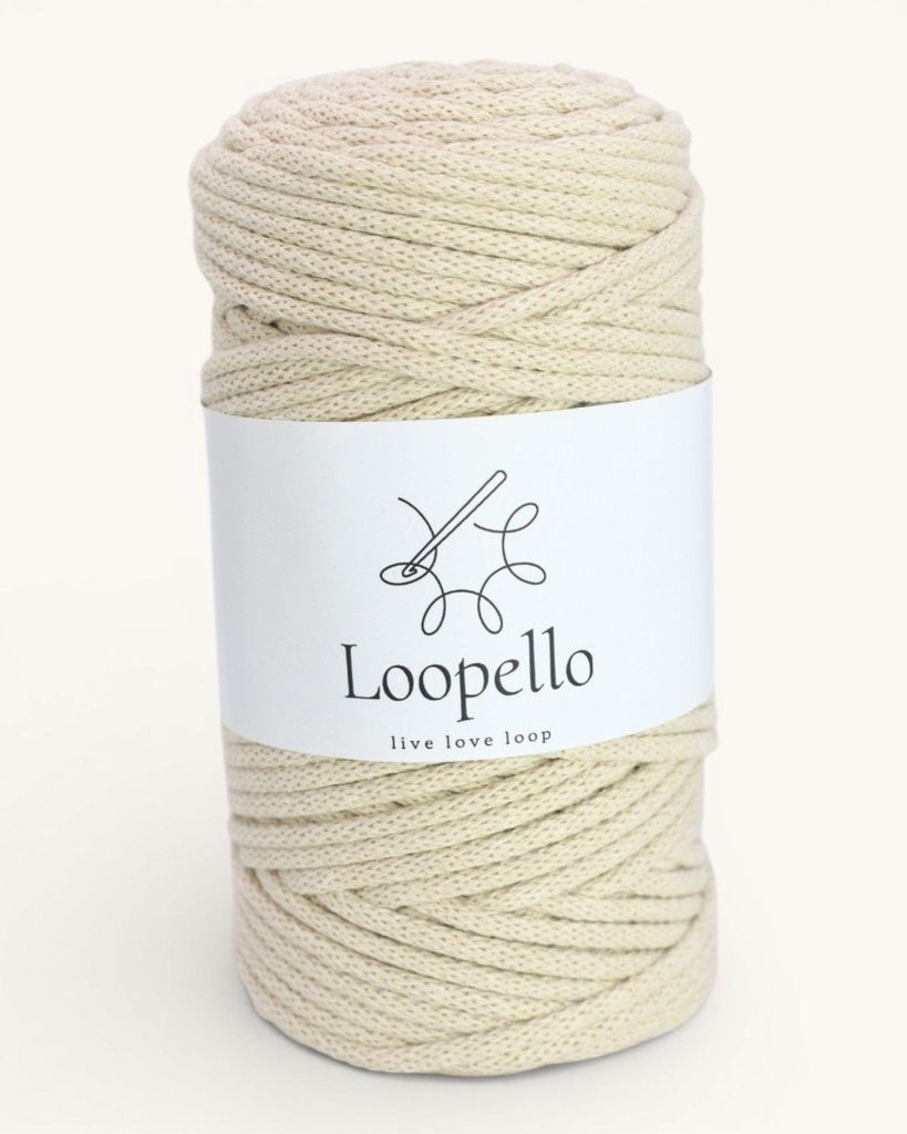Loopello Baumwollkordel Pro 5 mm 100 m – Beige Produktbild 