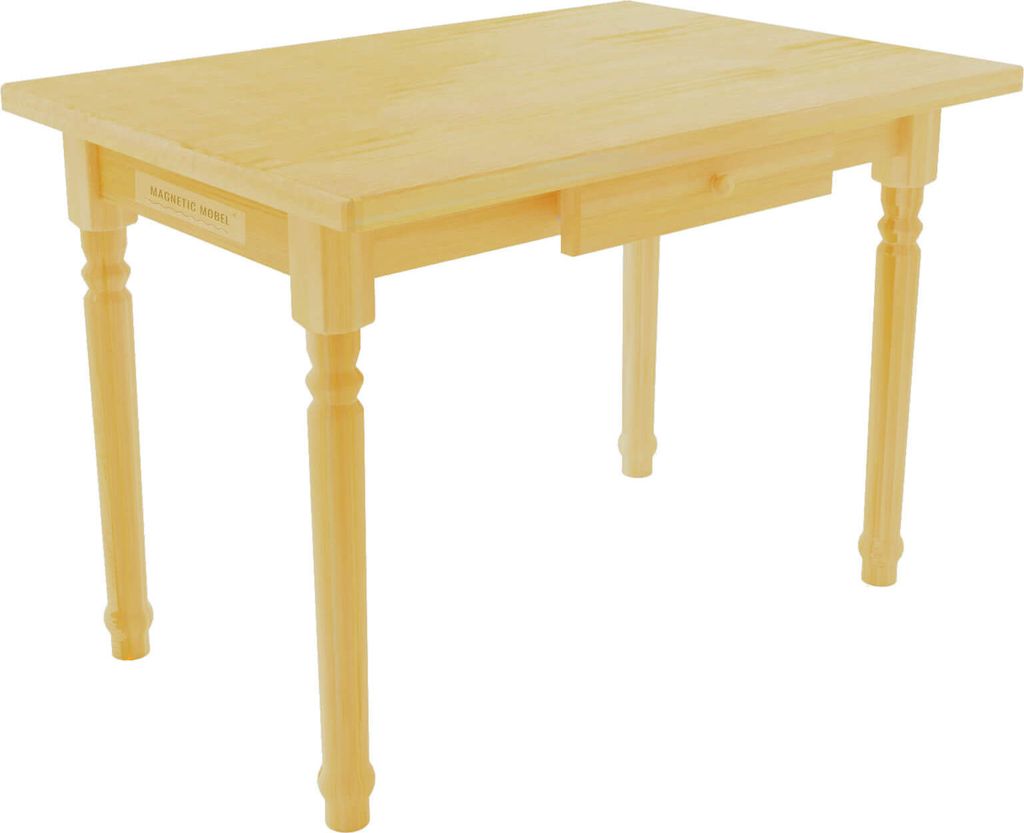 Esstisch mit Schublade Küchentisch Tisch Kiefer massiv Restaurant (50x60, Erle)