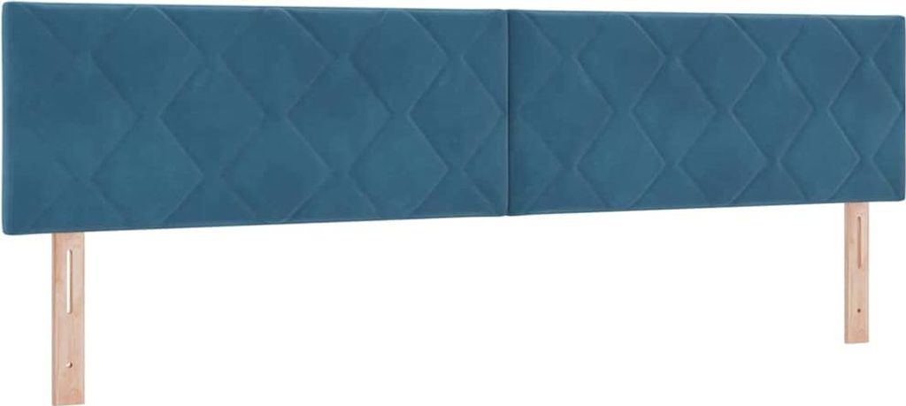 vidaXL LED Kopfteil Dunkelblau 200 cm Samt