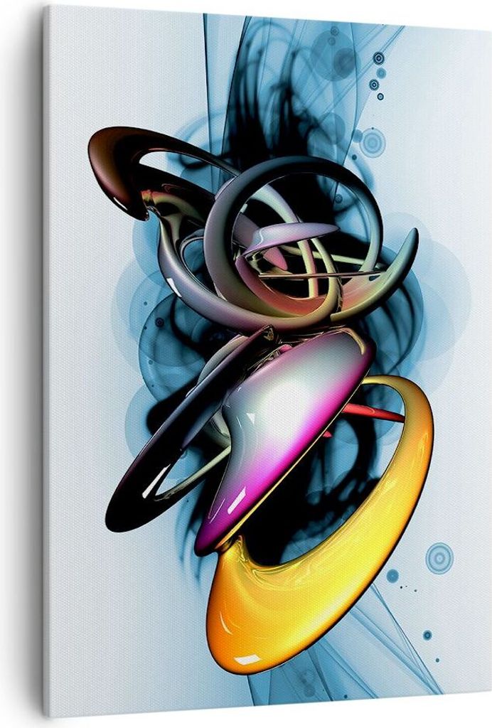 Bild auf Leinwand - Leinwandbild - Einteilig - Cyberspace Abstraktion Modell - 50x70cm - Wand Bild - Wanddeko - Wandbilder - Leinwanddruck - Wandde...