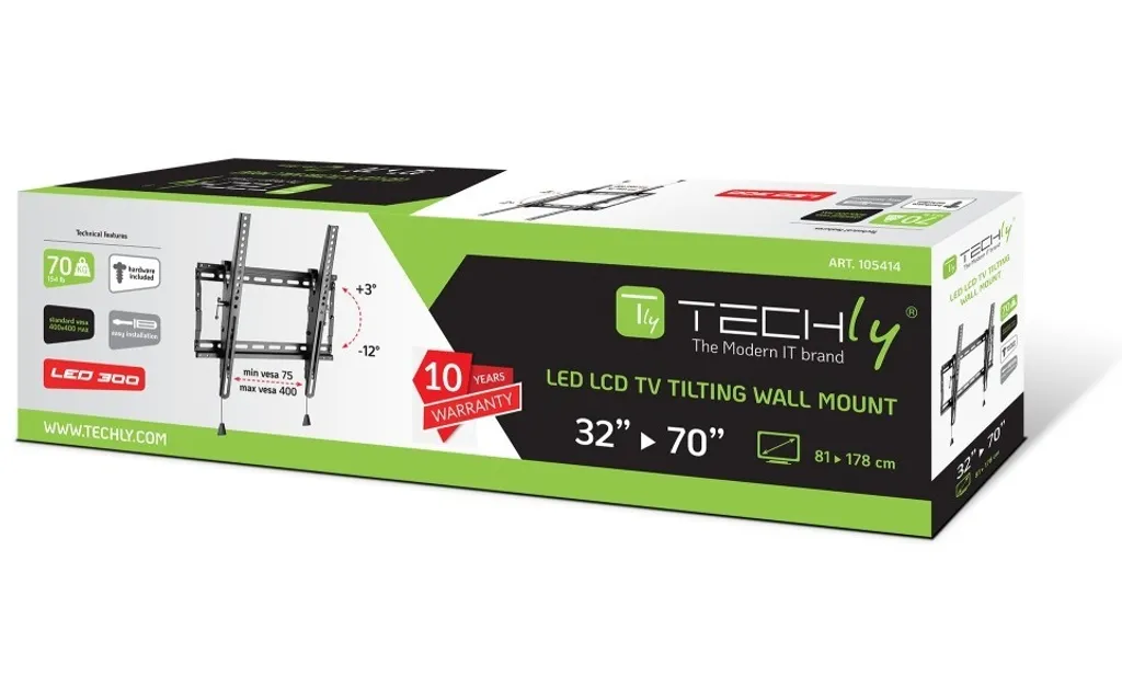Supporto Parete Professionale Techly ICA-PLB-59T per Display 70'' - 6