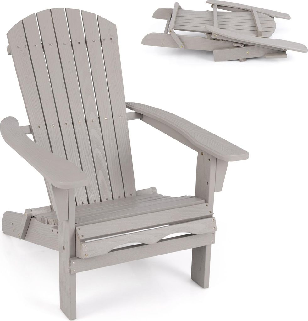 COSTWAY Sedia Adirondack pieghevole, sedia da giardino con Immagine del prodotto 