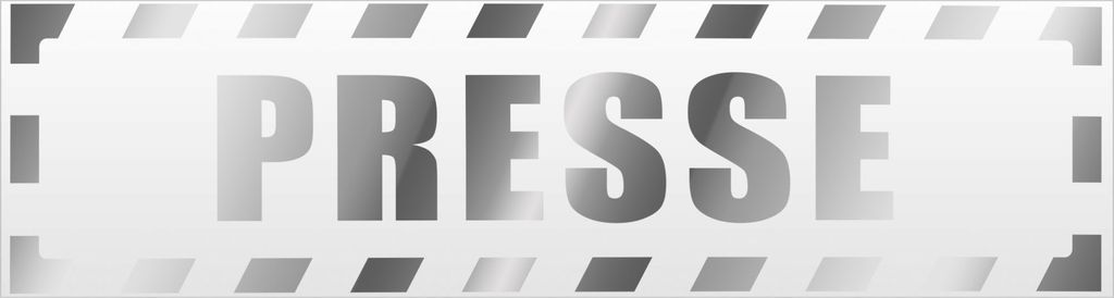 Kiwistar Presse gestreift Magnetschild Schild magnetisch - 60cm Chrom - Magnetfolie für Auto PKW Kfz