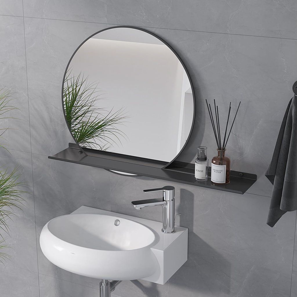 Badspiegel Kosmetikspiegel 50 cm Spiegel mit Ablage Produktbild 
