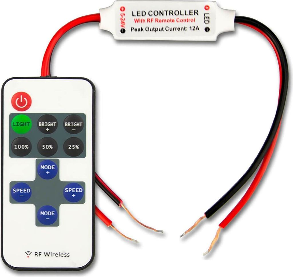 ISOLED LED Strip Mini Funk PWM-Dimmer, 1 Kanal, 12-24V DC 3A