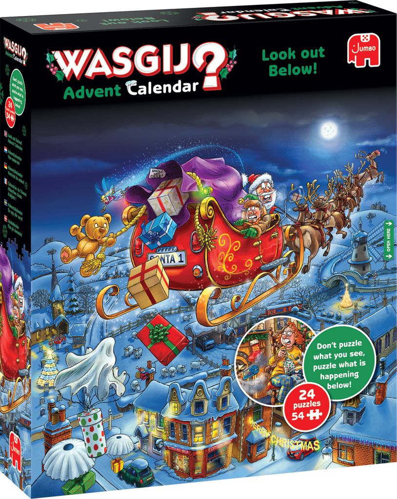 Jumbo Spiele 1110101658 Wasgij? Adventskalender Vorsicht da unten!