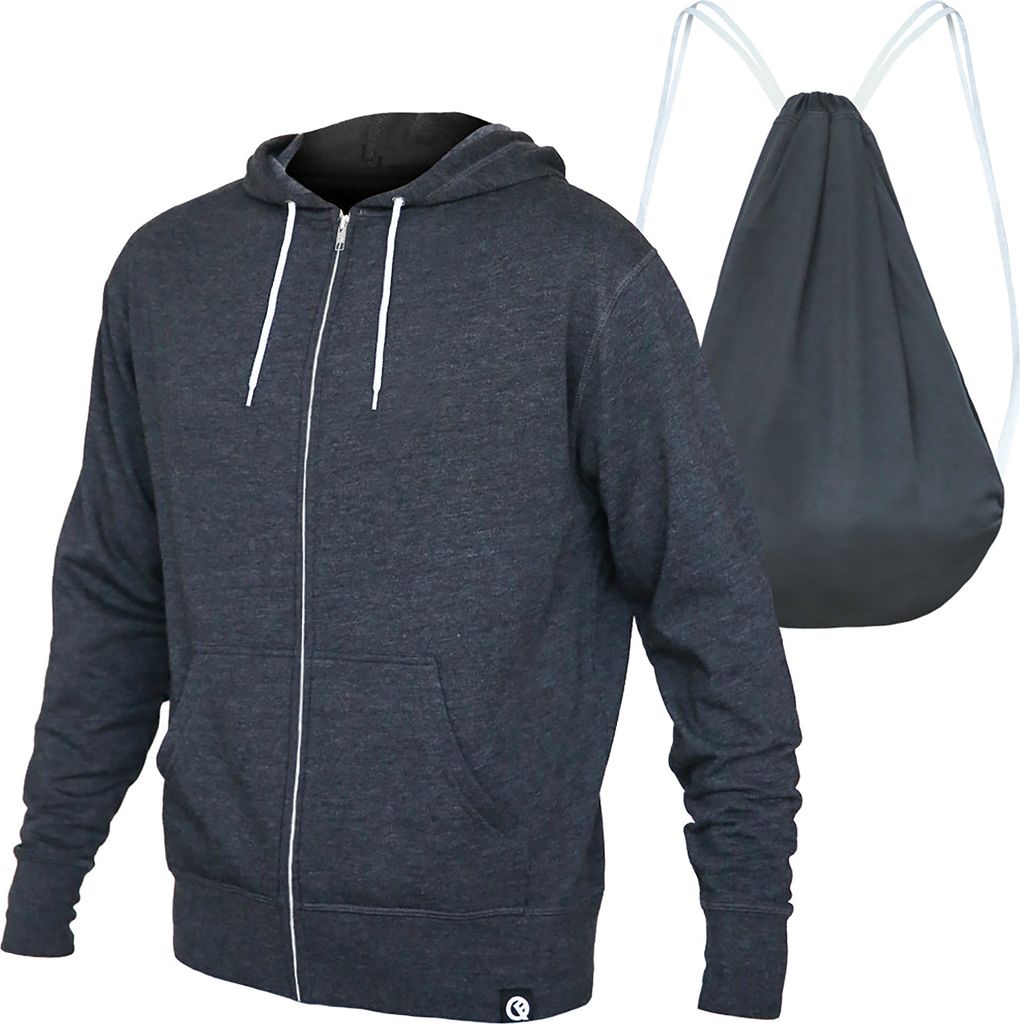 Social Netwear x Quikflip | QuickFlip Hero Hoodie Jacket Charcoal | Hoodie und Rucksack in einem